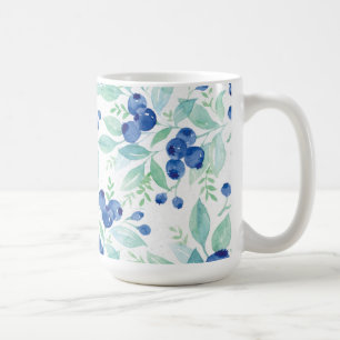 Hochsommer-rustikales Blaubeerbeeren-Sommer-Muster Kaffeetasse