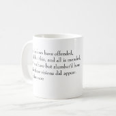 Hochsommer-Zitat-Tasse Kaffeetasse (Vorderseite Links)