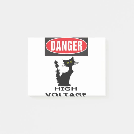 HOCHSPANNUNGCAT POST-IT KLEBEZETTEL (Vorderseite)