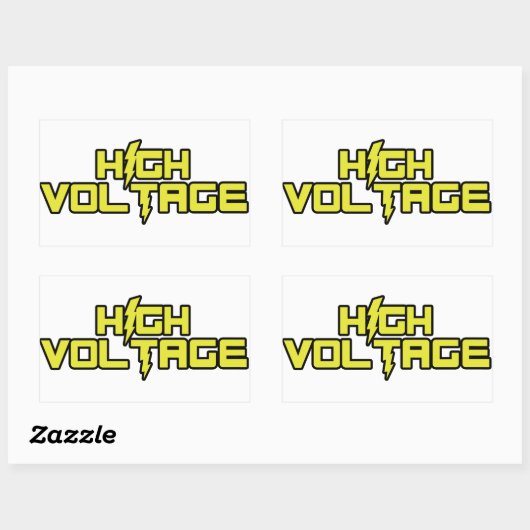 Hochspannungs-Aufkleber Rechteckiger Aufkleber (Blatt)