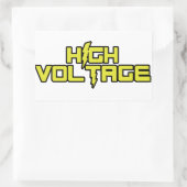 Hochspannungs-Aufkleber Rechteckiger Aufkleber (Tasche)