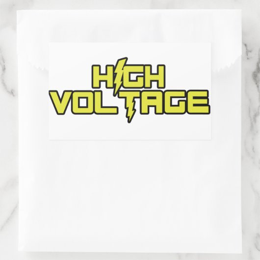 Hochspannungs-Aufkleber Rechteckiger Aufkleber (Tasche)