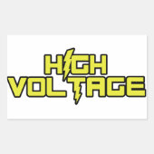 Hochspannungs-Aufkleber Rechteckiger Aufkleber (Vorderseite)
