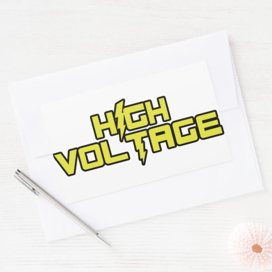 Hochspannungs-Aufkleber Rechteckiger Aufkleber (Umschlag)