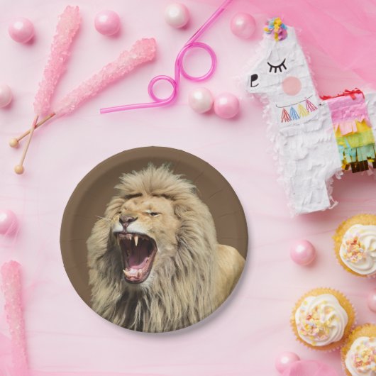 Hochspannungs-Löwe Pappteller (Party)