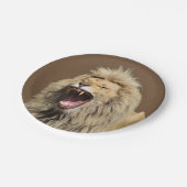 Hochspannungs-Löwe Pappteller (Schrägansicht)