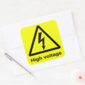 Hochspannungsaufkleber Quadratischer Aufkleber (Umschlag)