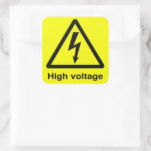 Hochspannungsaufkleber Quadratischer Aufkleber (Tasche)