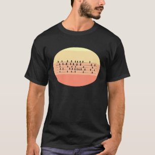 Hochspannungsvögel Vintager Retro-Vogelbeobachter T-Shirt