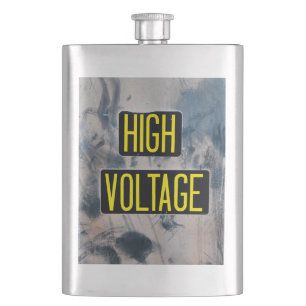 Hochspannungswarnzeichen - FUNNY Flachmann