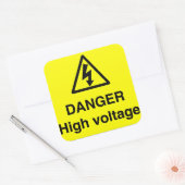 Hochspannungszeichen Quadratischer Aufkleber (Umschlag)