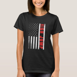 Hochspringer Vintage US-Flagge Stolz Hochsprung T-Shirt