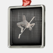 Hochsprung; Cool Silbernes Ornament (Links)