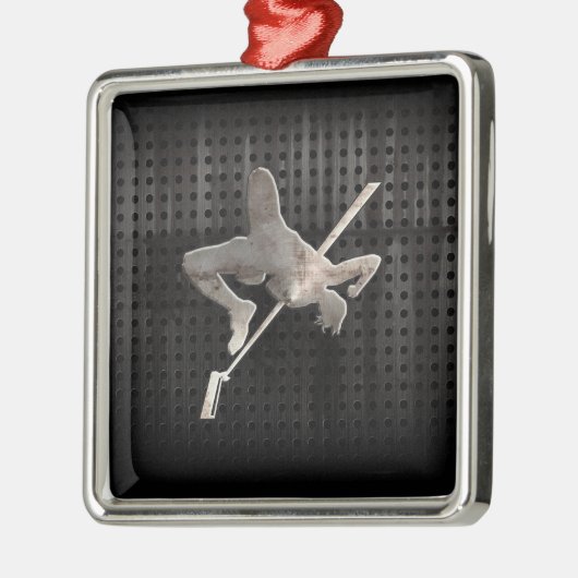 Hochsprung; Cool Silbernes Ornament (Links)