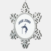 Hochsprung Schneeflocken Zinn-Ornament (Rechts)