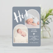 Hochstaubige, blaue Schriftzeichen Herz 2 Foto Ankündigung (Stehend Vorderseite)