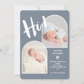 Hochstaubige, blaue Schriftzeichen Herz 2 Foto Ankündigung (Vorderseite)