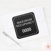 Höchstbelegung Quadratischer Aufkleber (Umschlag)