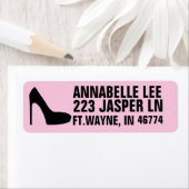 HÖCHSTE HEEL SHOE-RÜCKSENDEADRESSEN-AUFKLEBER (Insitu)