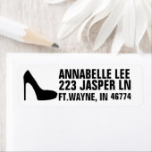 HÖCHSTE HEEL SHOE-RÜCKSENDEADRESSEN-AUFKLEBER (Insitu)