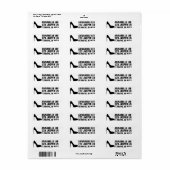 HÖCHSTE HEEL SHOE-RÜCKSENDEADRESSEN-AUFKLEBER (Vorne)