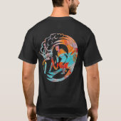 Höchste Kerbe Da Wave (Schwarzes Shirt) T-Shirt (Rückseite)