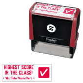 "HÖCHSTE KERNE IN DER KLASSE!" Tutor Rubber Briefm Permastempel (Beispiel)