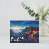 Höchste Kneipe in Afrika Lesotho Postkarte (Stehend Vorderseite)