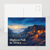 Höchste Kneipe in Afrika Lesotho Postkarte (Vorne/Hinten)