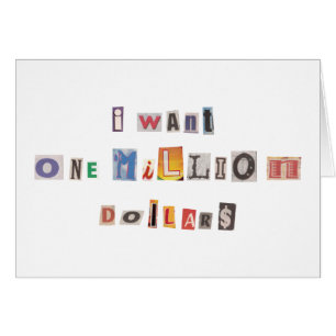 Höchste Nachfrage nach Geld Ransom Note Collage