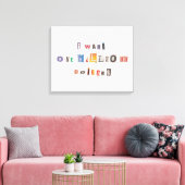 Höchste Nachfrage nach Geld Ransom Note Collage Leinwanddruck (Insitu (Wohnzimmer))