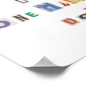 Höchste Nachfrage nach Geld Ransom Note Collage Poster (Ecke)