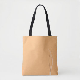 Höchste Orange-Minimal-Schweblinien Grafik Tasche