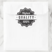 Höchste Qualität Runder Aufkleber (Tasche)