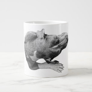 Höchste Ruhe - Kopf- und Paw-Portrait Jumbo-Tasse