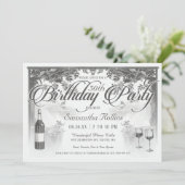 Höchste Vintage Geburtstagsparty Einladungen (Stehend Vorderseite)