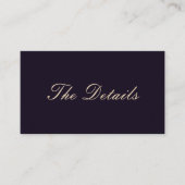 Höchste Violet Wedding Guest Details Begleitkarte (Vorderseite)