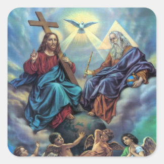 Höchster Dreifaltigkeitsaufkleber Quadratischer Aufkleber