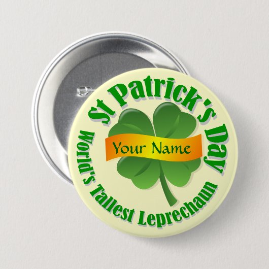 Höchstes Kobold   St Patrick Button (Vorne & Hinten)