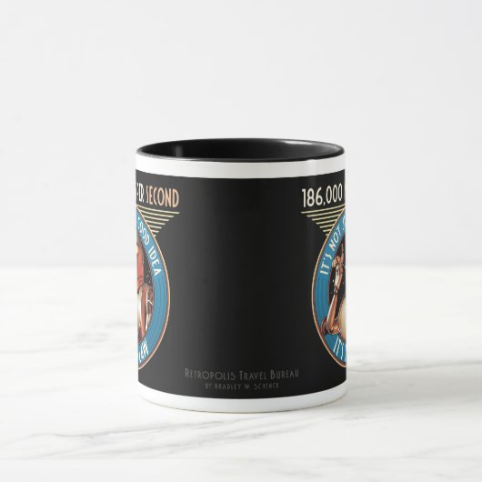 Höchstgeschwindigkeit - 186.000 Meilen pro zweite Tasse (Zentrum)