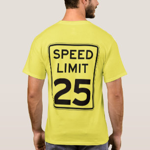 Höchstgeschwindigkeit 25: auf Rückseite: mehrfac T-Shirt