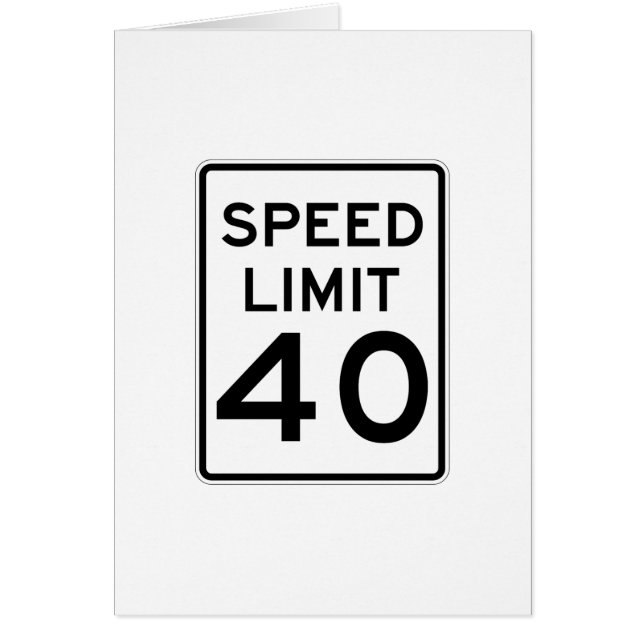 Höchstgeschwindigkeit 40 MPH-Zeichen (Vorne)