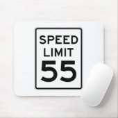 Höchstgeschwindigkeit 55 MPH-Zeichen Mousepad (Mit Mouse)