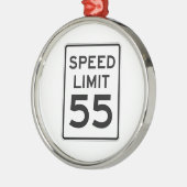 Höchstgeschwindigkeit 55 MPH-Zeichen Ornament Aus Metall (Links)