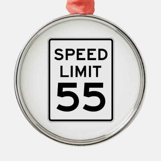 Höchstgeschwindigkeit 55 MPH-Zeichen Ornament Aus Metall (Vorne)