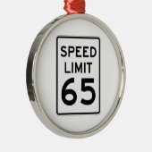 Höchstgeschwindigkeit 65 MPH-Zeichen Ornament Aus Metall (Rechts)