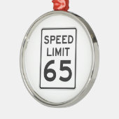 Höchstgeschwindigkeit 65 MPH-Zeichen Ornament Aus Metall (Links)