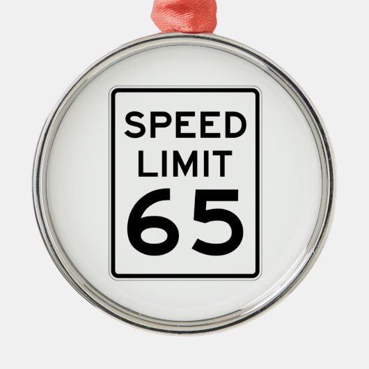 Höchstgeschwindigkeit 65 MPH-Zeichen Ornament Aus Metall (Vorne)