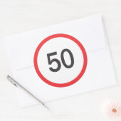 Höchstgeschwindigkeit Runder Aufkleber (Umschlag)