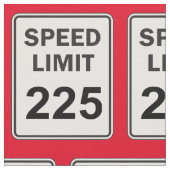 Höchstgeschwindigkeits-Zeichen des Stoff (Nahaufnahme)